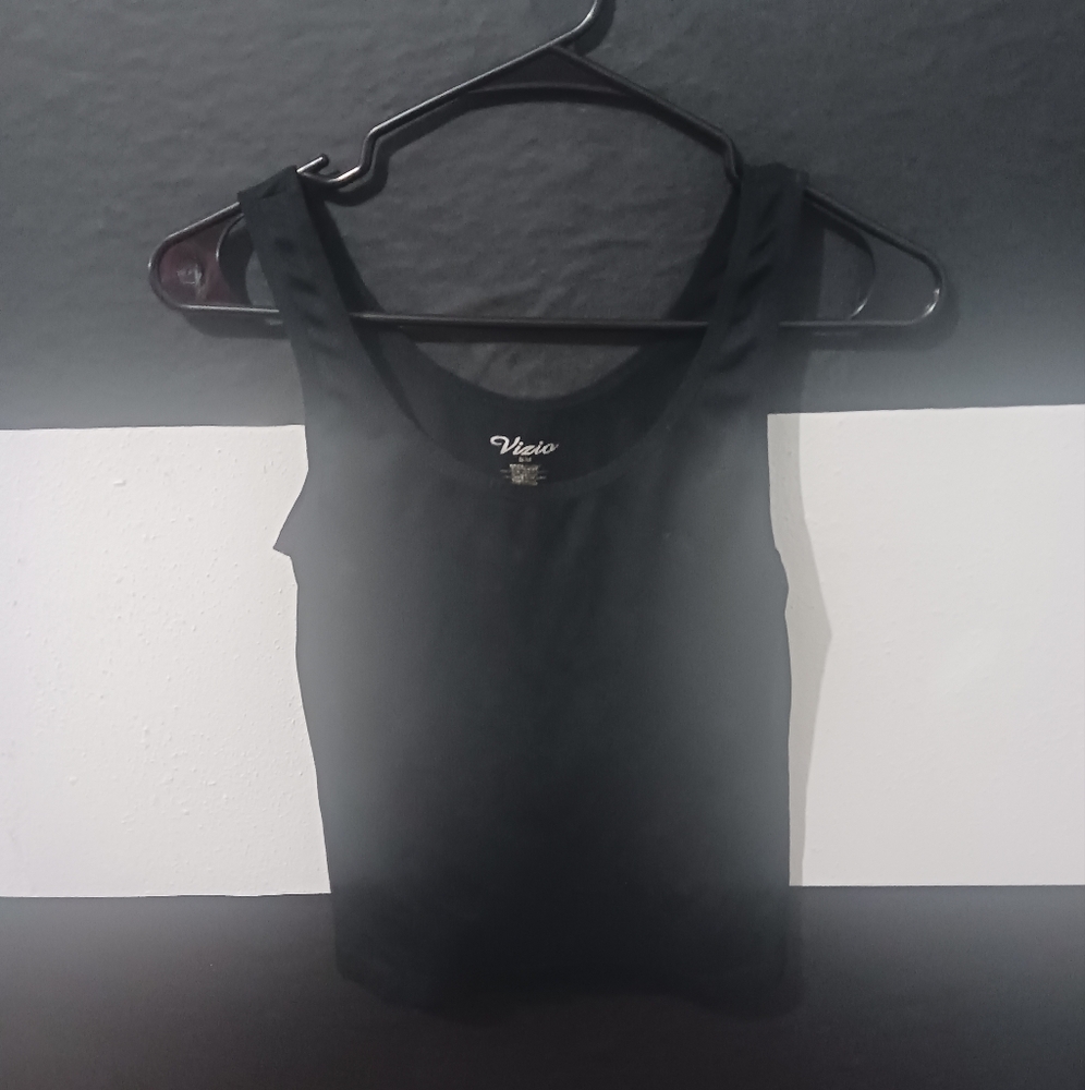 Women Black seamless ribbed tank crop top - Picture 4 of 6